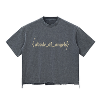 “CROSS BEFORE CROWN” Tape RAW HEM T-Shirt