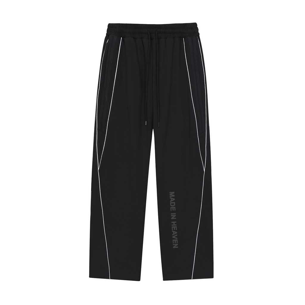 Reflecting “MADE IN HEAVEN“ Straight-Leg Sweatpants