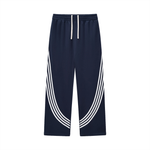 Curved Stripe “AOA” Straight Sweats