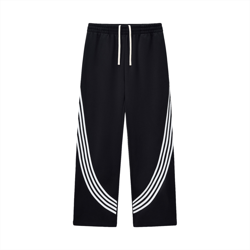 Curved Stripe “AOA” Straight Sweats