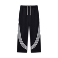 Curved Stripe “AOA” Straight Sweats