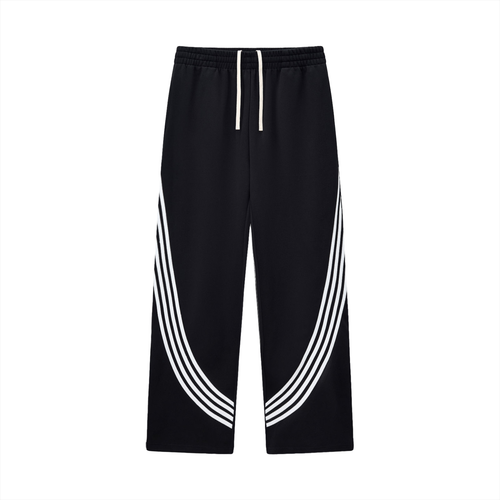 Curved Stripe “AOA” Straight Sweats