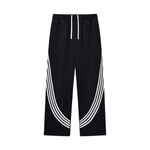 Curved Stripe “AOA” Straight Sweats