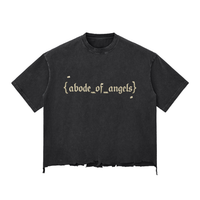 “CROSS BEFORE CROWN” Tape RAW HEM T-Shirt