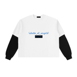 Layered Contrast Sleeve Cotton T-Shirt