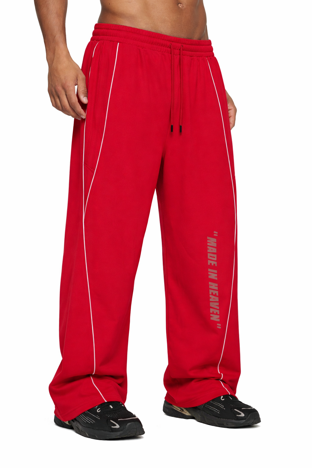 Reflecting “MADE IN HEAVEN” Straight-Leg Sweatpants
