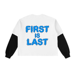 Layered Contrast Sleeve Cotton T-Shirt