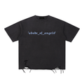 “AbodeOfAngels” Raw-Hem T-Shirt