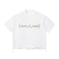 “CROSS BEFORE CROWN” Tape RAW HEM T-Shirt
