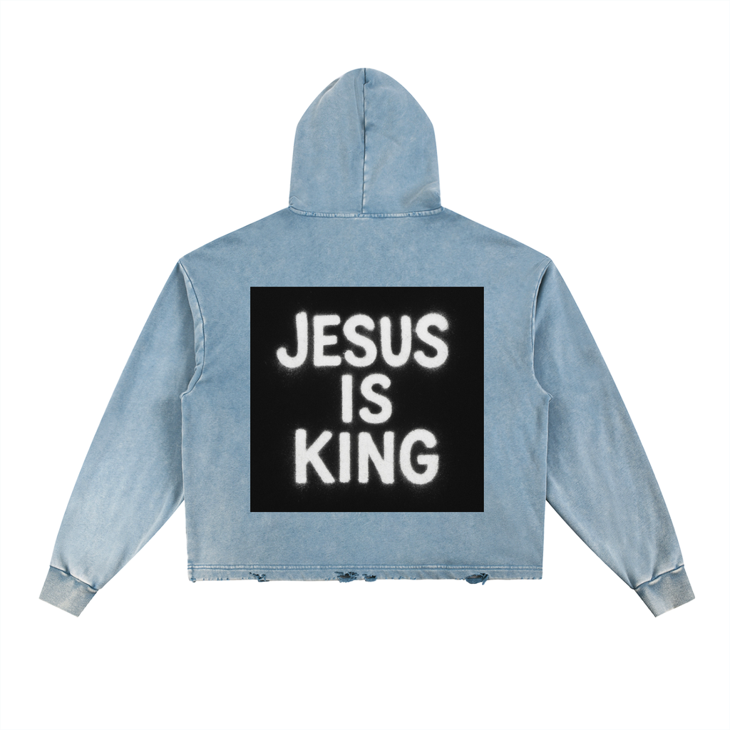 Vintage “JESUS IS KING” Heavyweight Hoodie