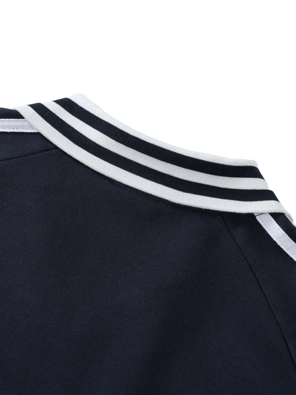 “JESUS IS KING” Contrast Striped Lapel Collar Sweatshirt