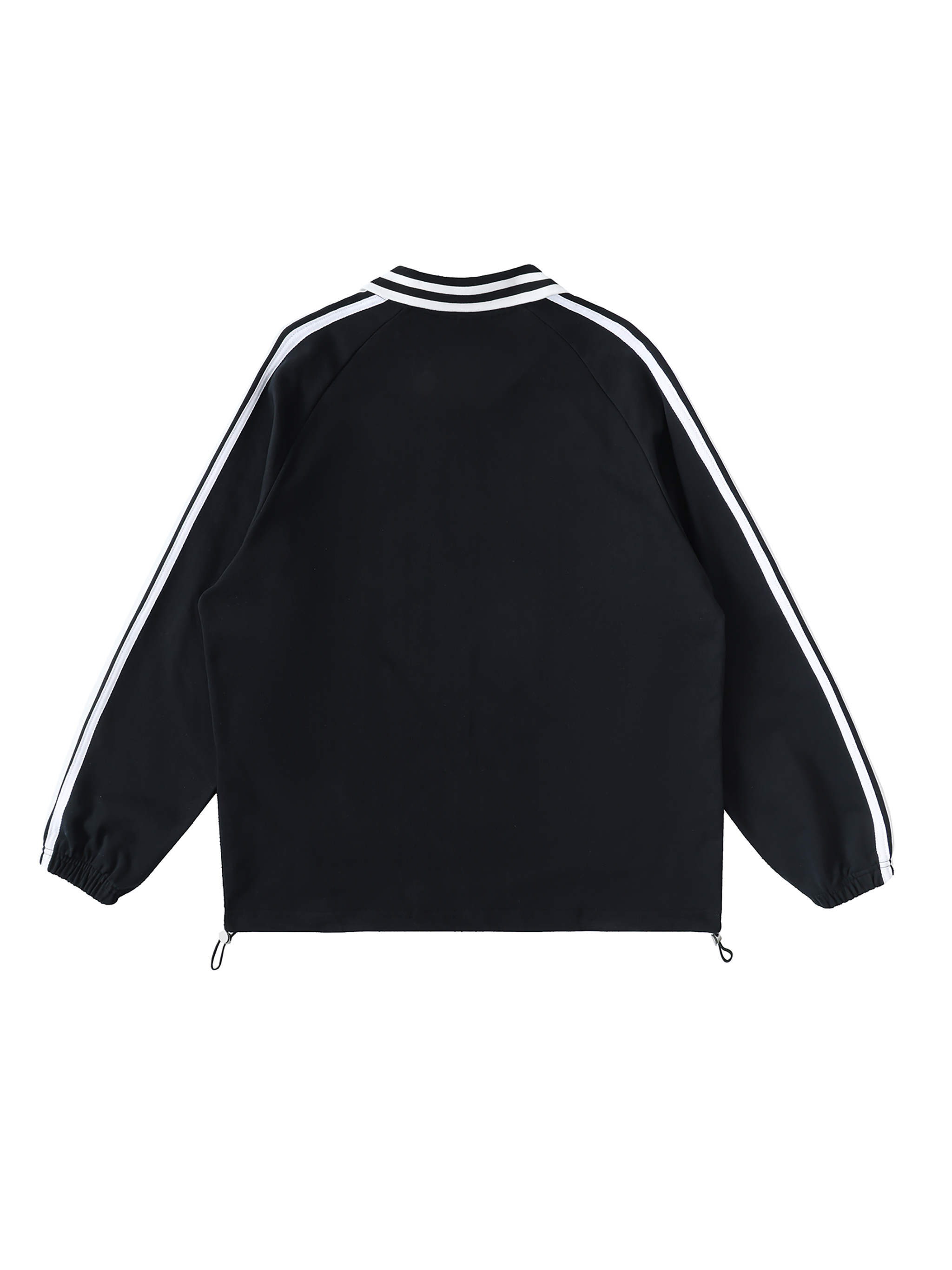 “JESUS IS KING” Contrast Striped Lapel Collar Sweatshirt