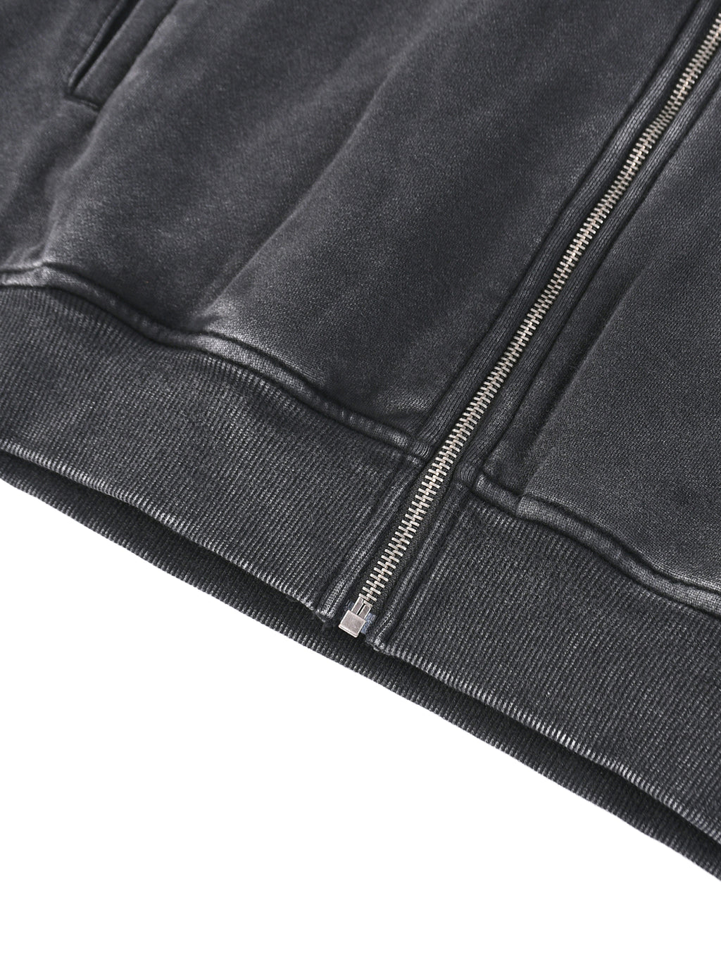 Tape Raw Edge Zip “Need Bible” Hoodie