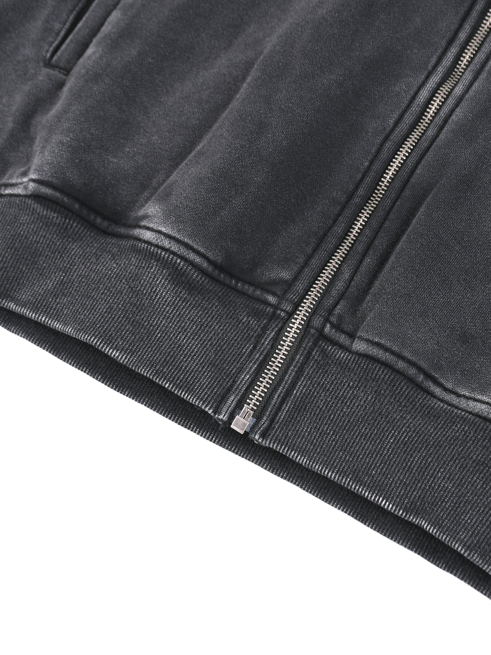 Tape Raw Edge Zip “Need Bible” Hoodie