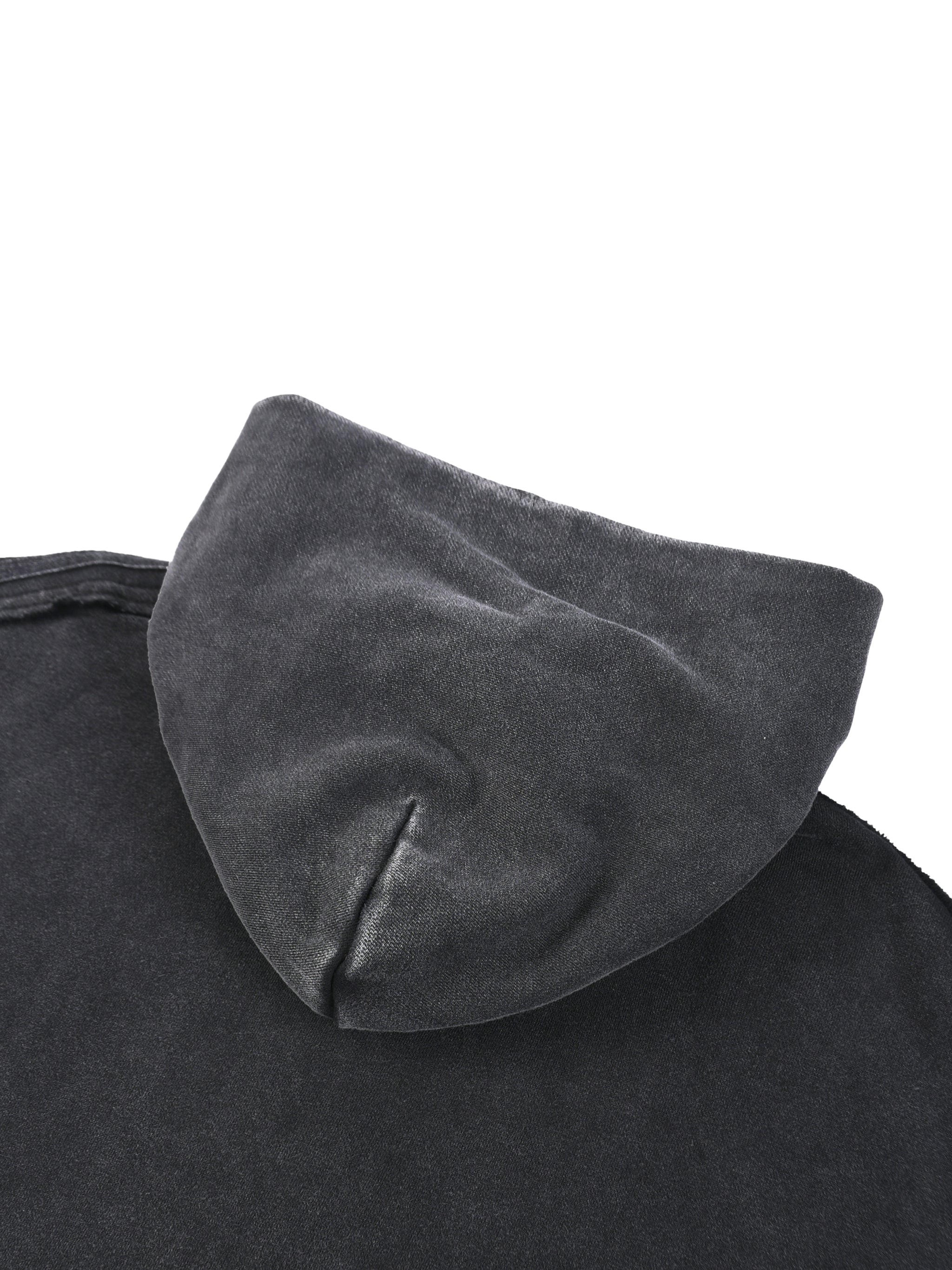 Tape Raw Edge Zip “Need Bible” Hoodie