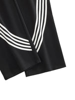 Curved Stripe “AOA” Straight Sweats