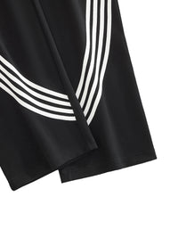 Curved Stripe “AOA” Straight Sweats
